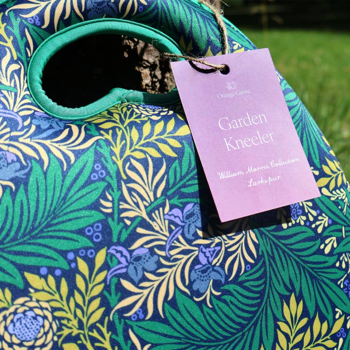 Robert Frederick Ltd – wholesale Garden tool – Orange Grove Garden Kneeler - William Morris Design - Padded Memory Foam