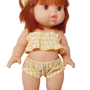 Maman Poule et Papa Coq - Wholesale Doll clothing – Kids - Vichye Yellow 2 Piece Swimsuit
