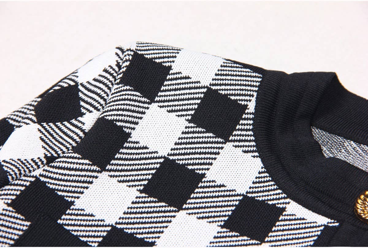 Productseeker - Wholesale Cardigan - Women's - JK071 Chic Plaid Cardigan Jacket - Autumn Essential31