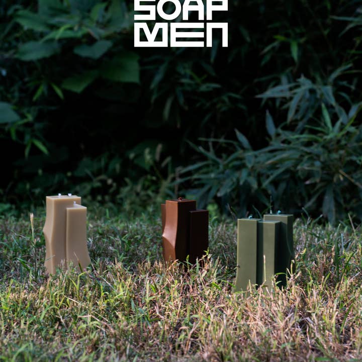 BOLTBOLT - Wholesale Novelty Candle - SOAPMAN Vertical Bar Sculpture Candle - Wild Growth of Grass - Olive Green13