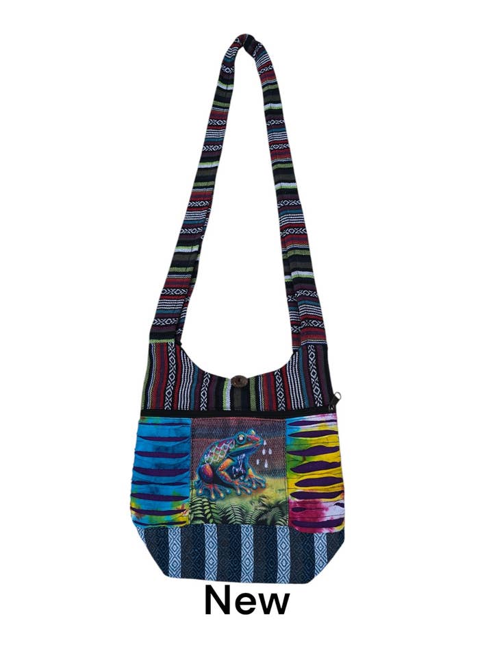 Sac Mini Grenouille Himalaya Patch Multi Coton KFC2832 pour la vente par Rising International Inc