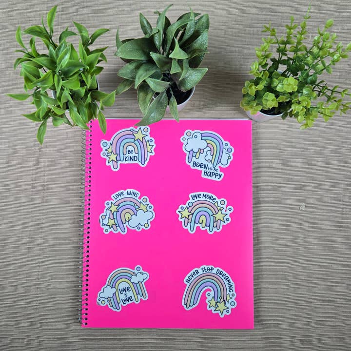 Rainbow Love Stickers for wholesale by Vegas Custom Creations