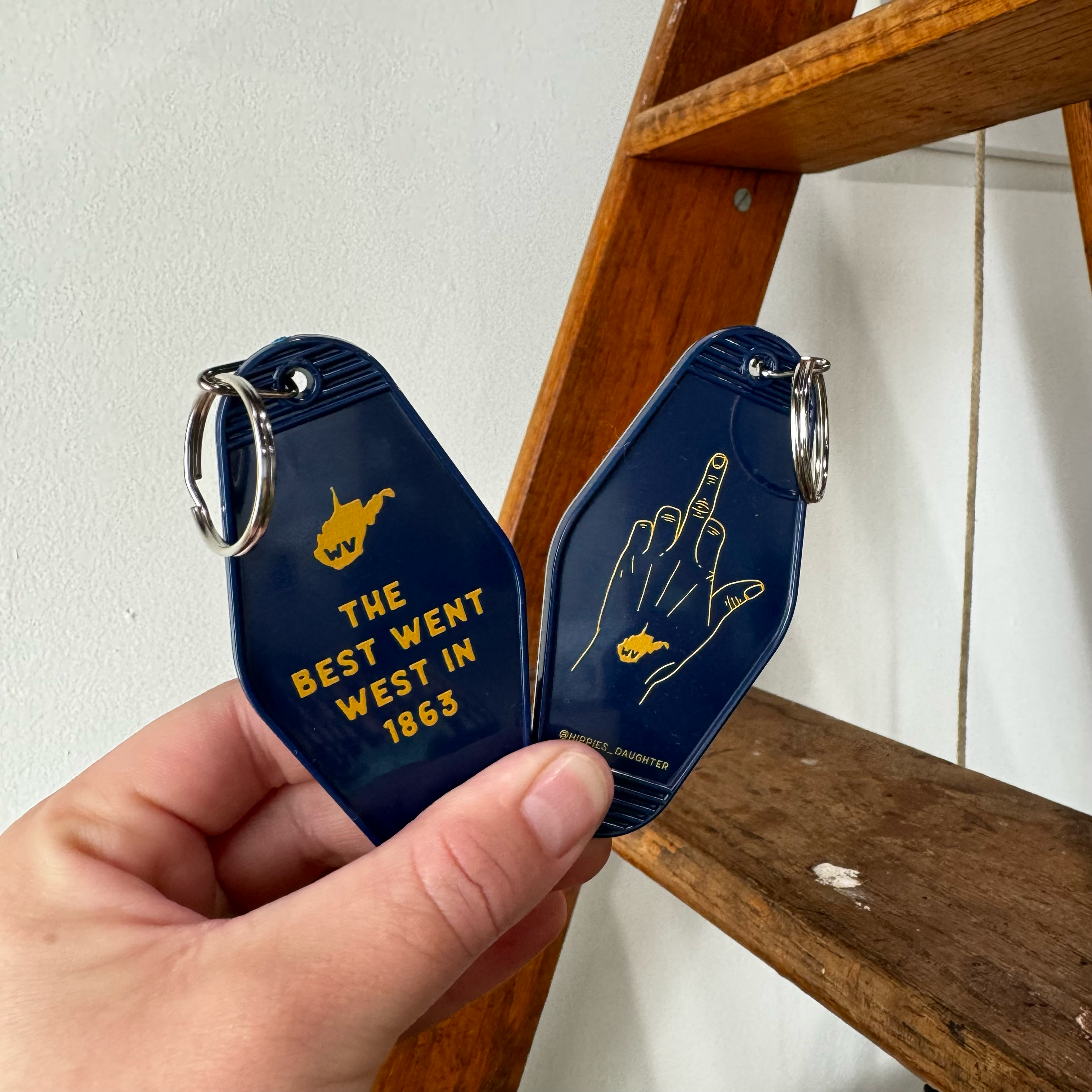 Hippie’s Daughter - Wholesale Keychain - Unisex - Best went west WV // motel tag1