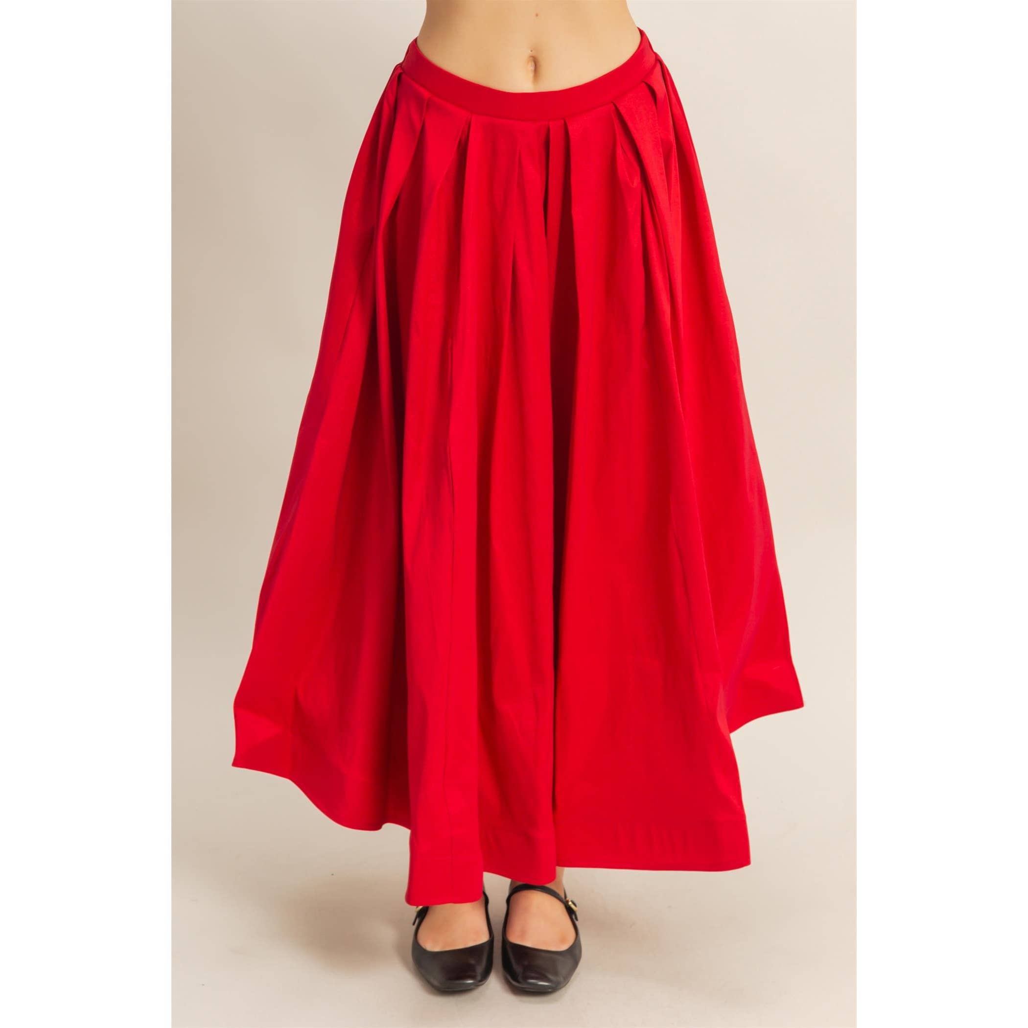 HYFVE - Vendita all'ingrosso Gonna - Donna - Gonna midi a pieghe classica a trapezio5