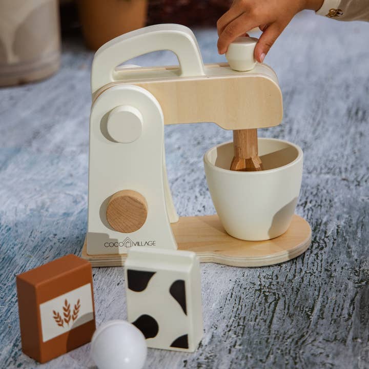 Coco Village – wholesale Wood toy – Child – Wooden Stand Mixer and Accessories5