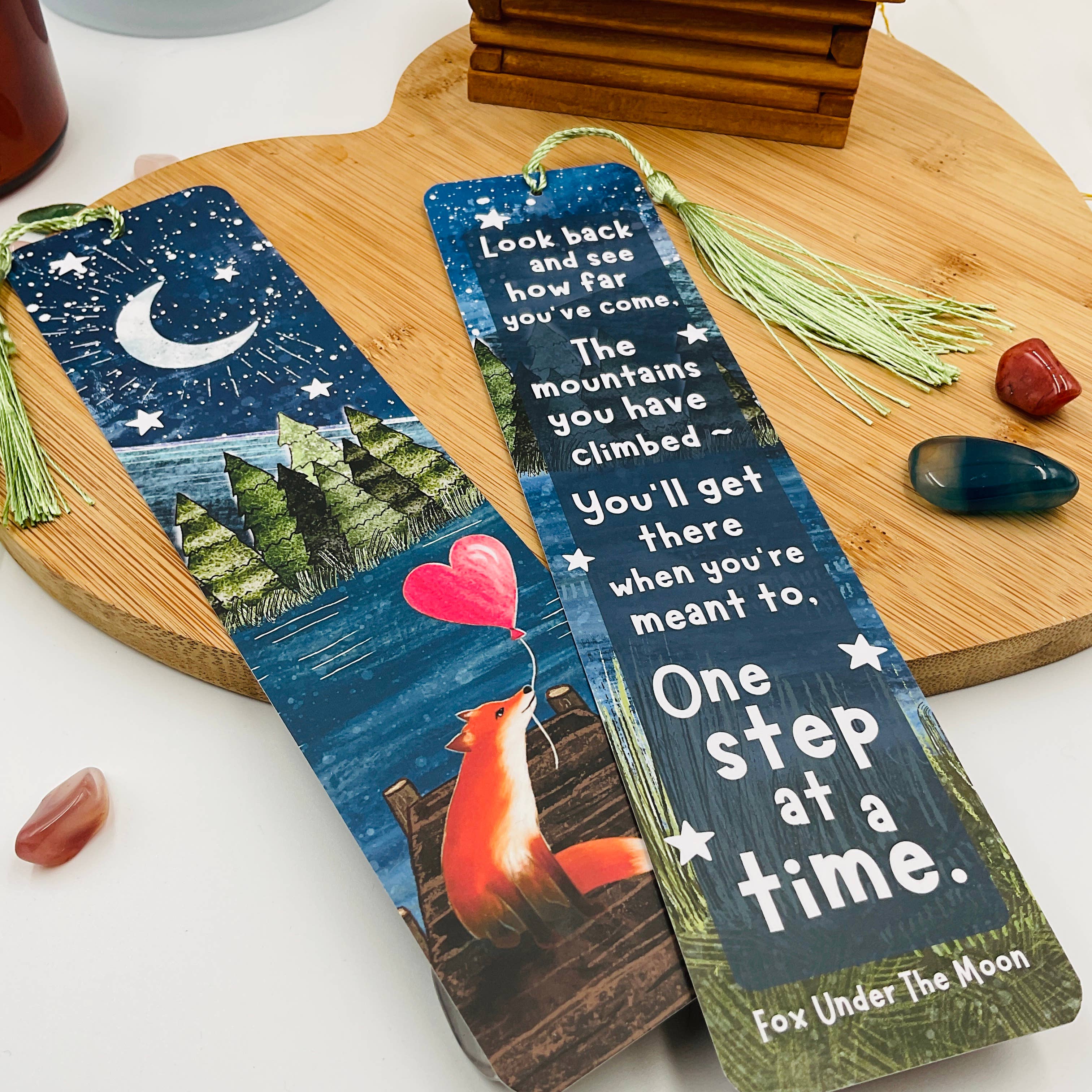 Fox Under The Moon – wholesale Bookmark – Fox Bookmark - One Step At A Time7