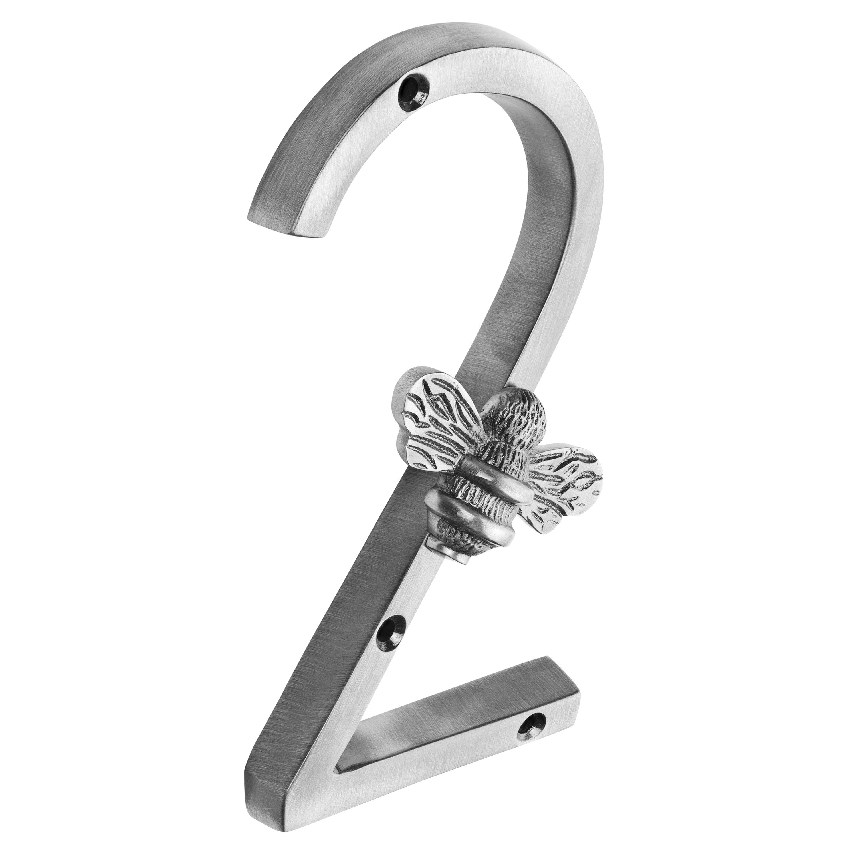 Brass bee - Vendita all'ingrosso Manopola/pomello - Numeri civici Brass bee in ottone finitura peltro con ape, altezza 13 cm7