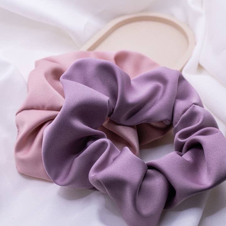 Tilda&Theo – wholesale Scrunchie - Women’s – Scrunchie satin purple hair band lavender - hair tie
