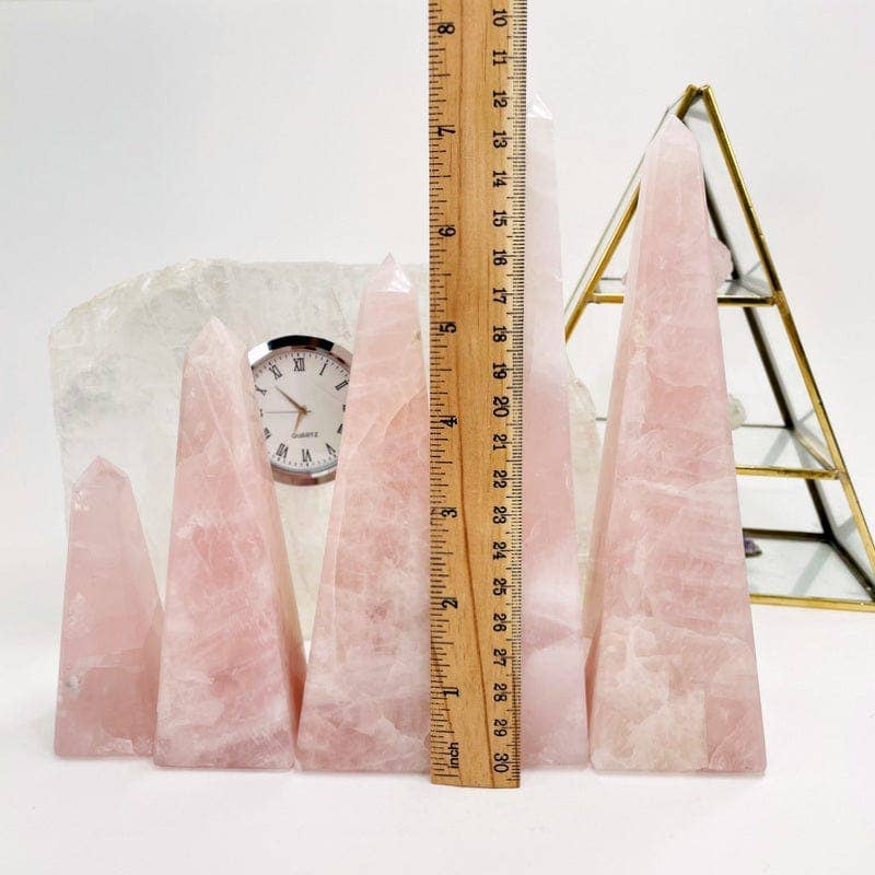 Rock Paradise - Wholesale Spiritual Stone/Crystal - Rose Quartz Crystal Towers Obelisk - By weight - Love Stone3