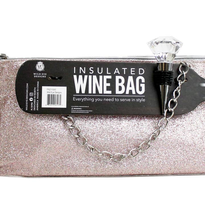 Sac à vin isotherme Champagne Confetti & Bouchon Diamant pour la vente par Wild Eye Designs