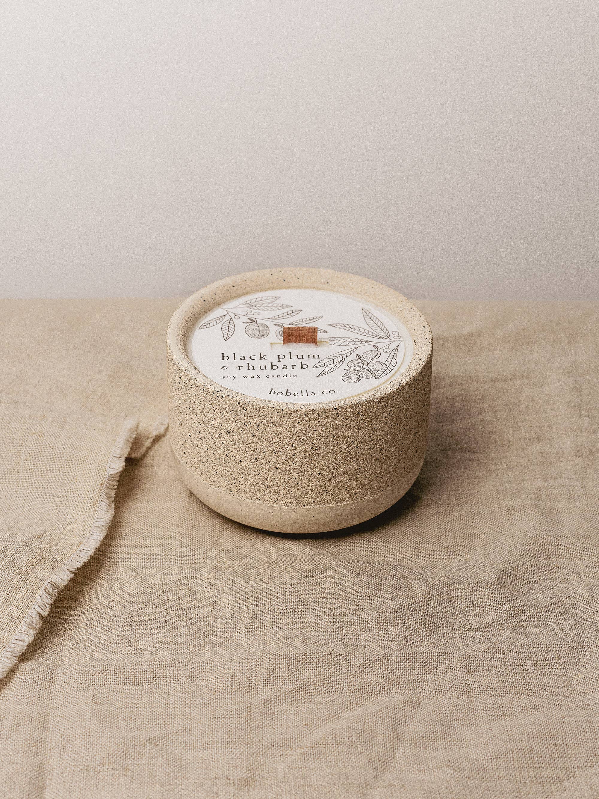 Bobella Co. - Wholesale Jar/Filled Candle - Black Plum & Rhubarb Soy Wax Candle5