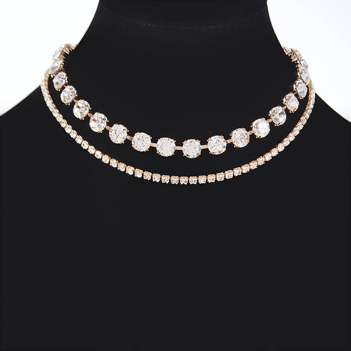 Rhinestone Necklace for wholesale by 3AM BY H&D ACCESSORIES