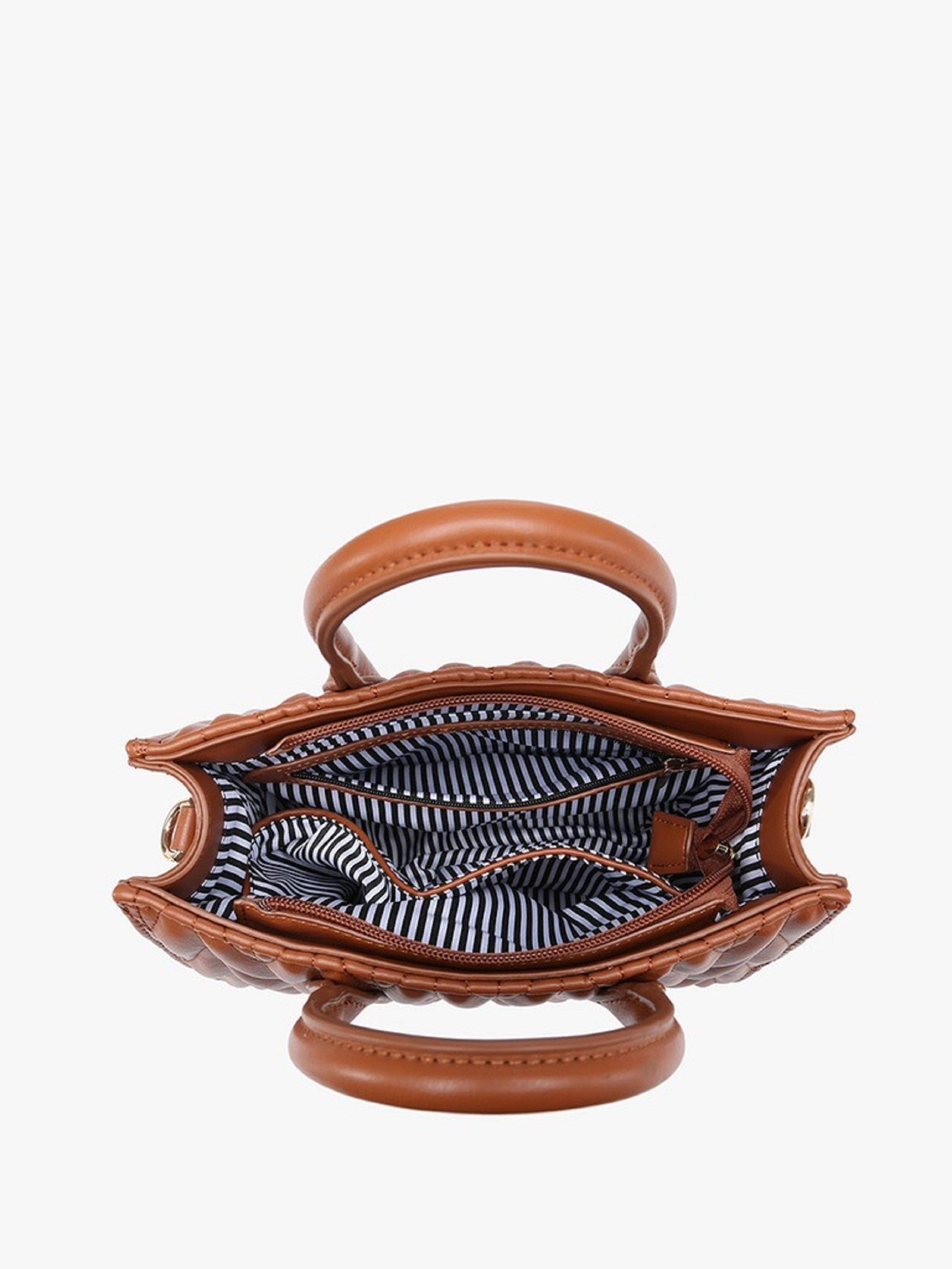 MiMi Wholesale - Wholesale Satchel - Women's - EH Women's Satchel with Herringbone Pattern And Dual Handles3