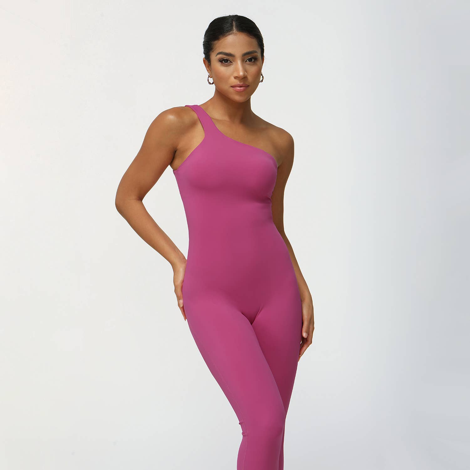 Sodalemon – wholesale Jumpsuit – Women's – Women Single Shoulder Fitness Padded Yoga Sport Jumpsuit11
