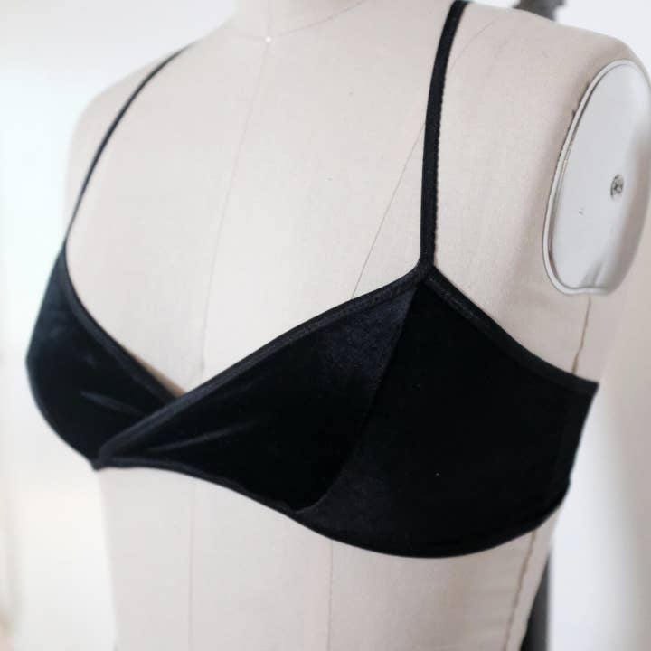 Black Velvet Bralette for wholesale by Hey Mavens!