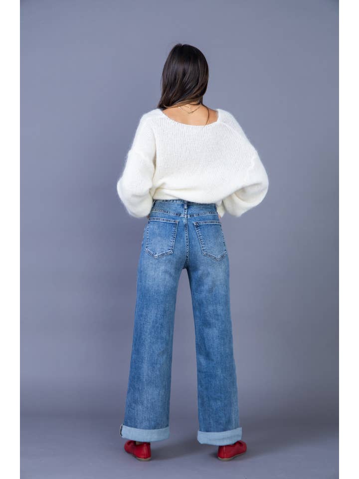 ANA & LUCY - Wholesale Jeans - Women's - Women's straight relaxed jeans "Émilie" - ANA & LUCY15