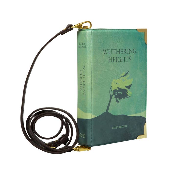 Wuthering Heights Green Book Crossbody Handbag Clutch for wholesale by Well Read Company