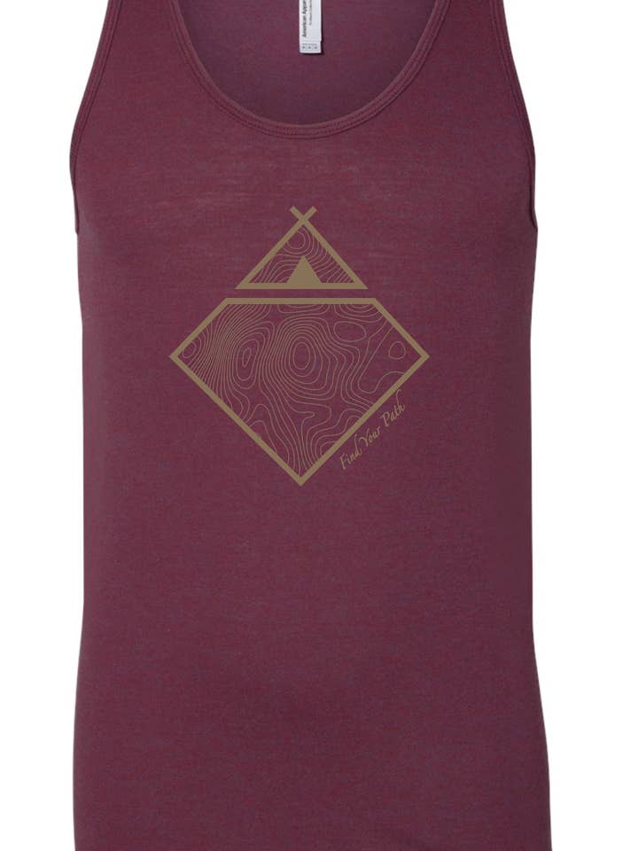 Maroon Topo Tank for wholesale by Kompass Apparel