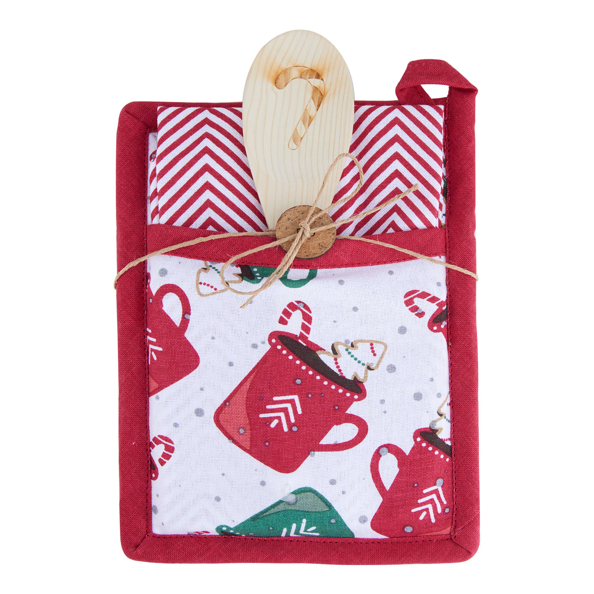 Elsie & Zoey - Wholesale Oven Mitt/Pot Holder - 3 Piece Christmas Holiday Mugs Kitchen Set1