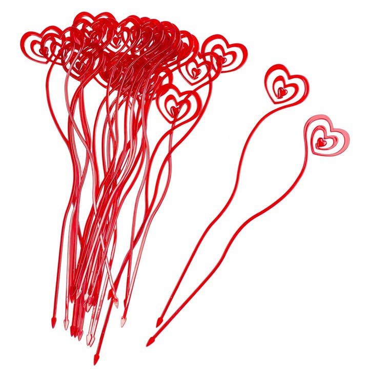 12" Valentine Hjerte Kortindehaver Pinde (Pakke med 24) for engroshandel hos Factory Direct Craft