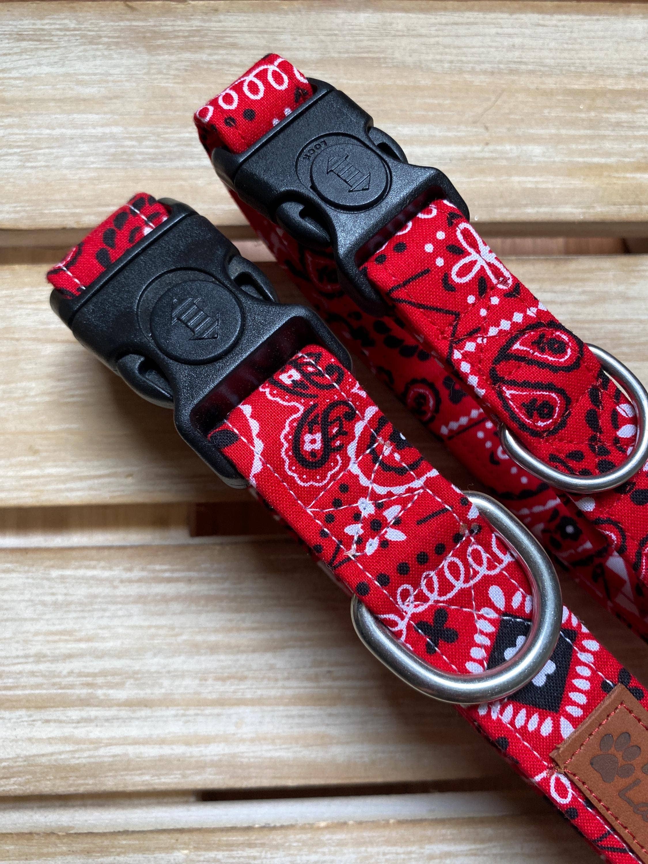 Dixie Lane Collars – wholesale Pet collar – Dog – Western Red Paisley Bandana Dog Collar1
