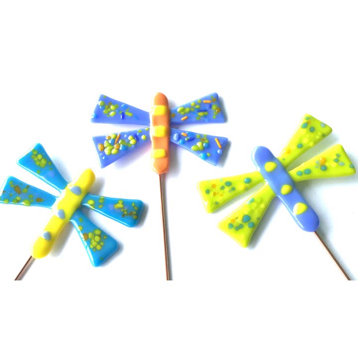 Fish Tales – Engroshandel Have/havestolpe – Dragonfly plante plukket smeltet glas5