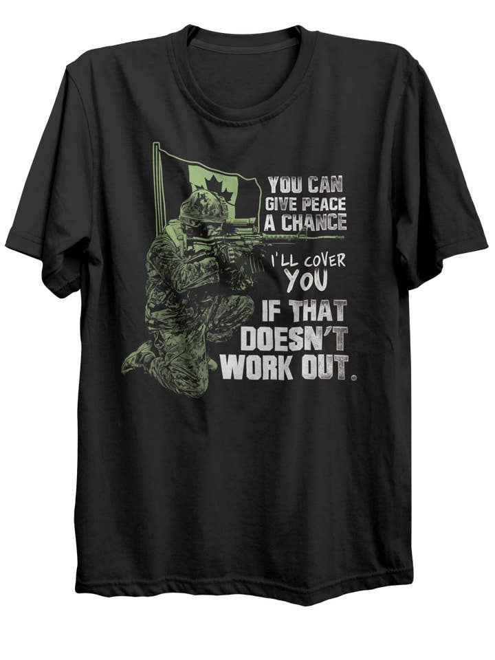 Give Peace A Chance T-Shirt for wholesale by Canada for Victory