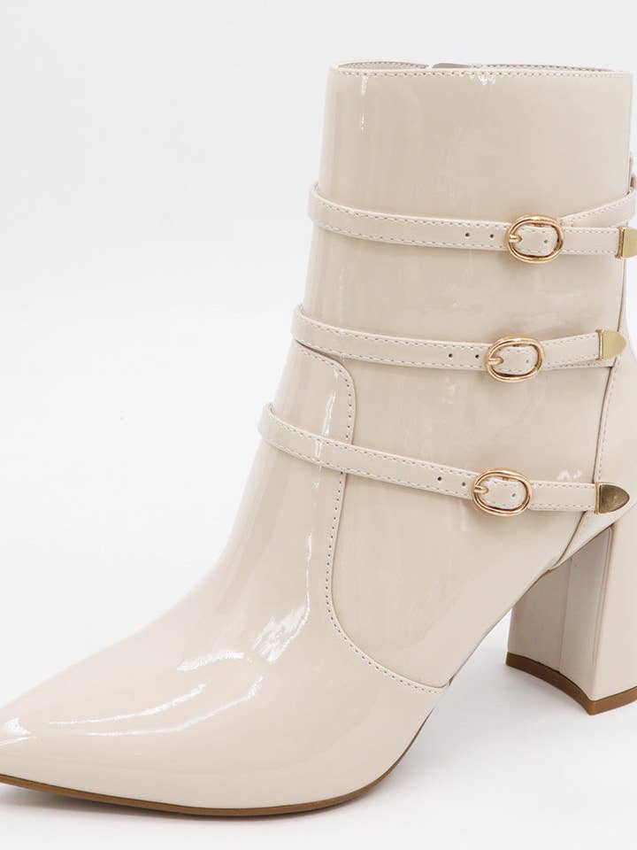 Mars Sky Shoes Wholesale - Vente Bottines – femme - Bamboo EVERCLEAR-31 Bottines à talons épais pour femmes à bout pointu avec brides multiples - Pack de 12 paires - 26,45/paire1