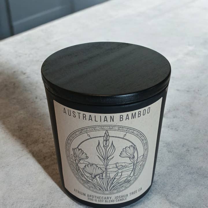 Australian Bamboo-Jar Candle 10oz Jar for wholesale by Atrium Apothecary Inc