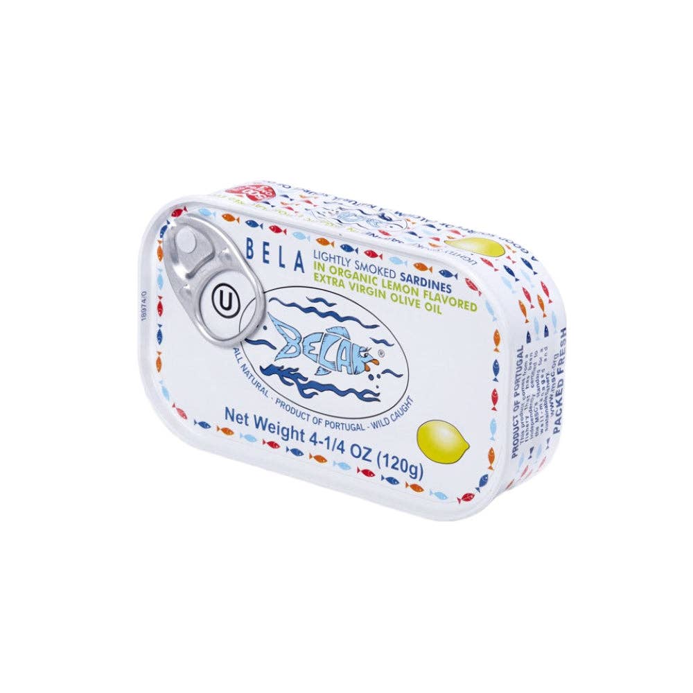Tin Can Fish ( BELA, Cantara, Mar, Porthos, Varina ) - Wholesale Tinned Fish - Bela Lightly Smoked Sardines in Organic EVOO - 12 Pack5