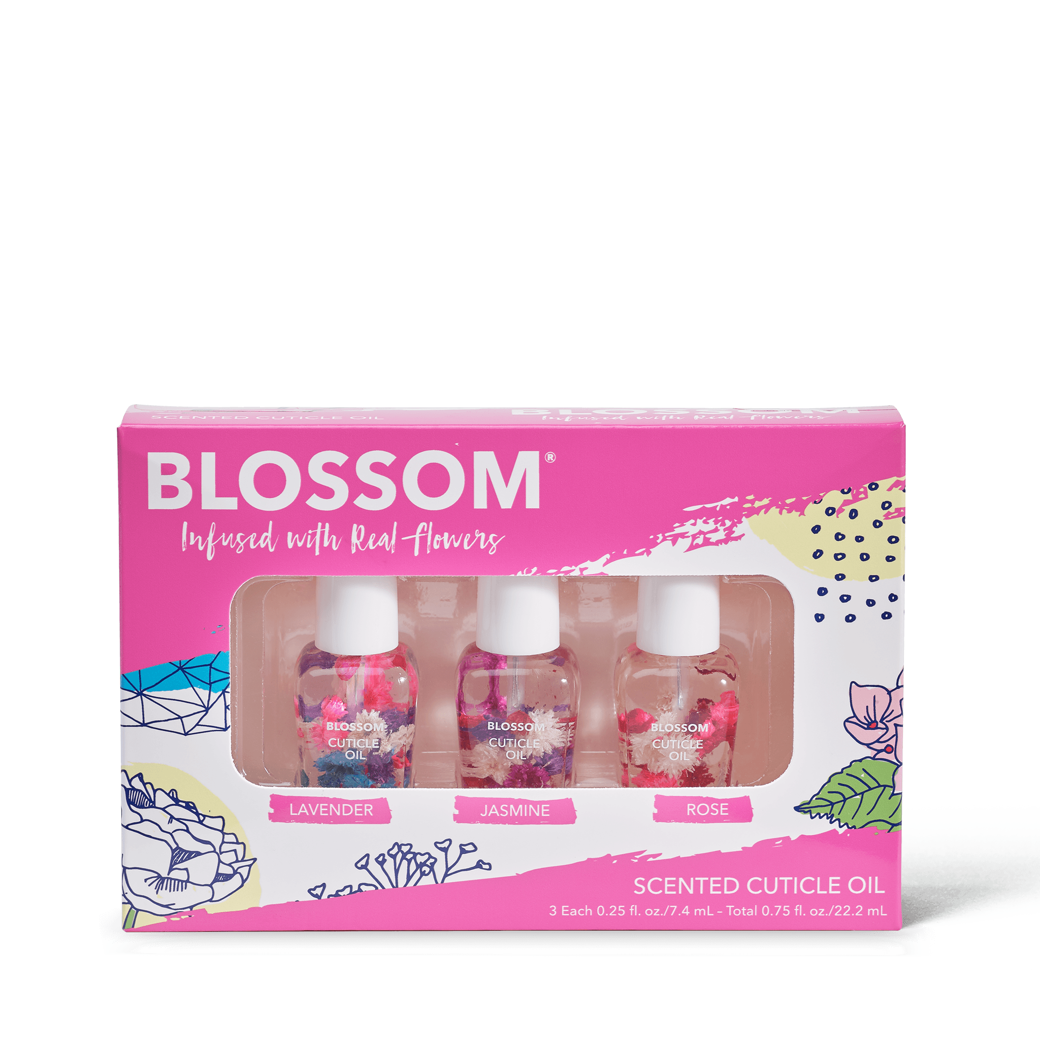 Blossom Beauty – wholesale Nagelbandsolja – 3-delad uppsättning - doftande nagelbandsolja0