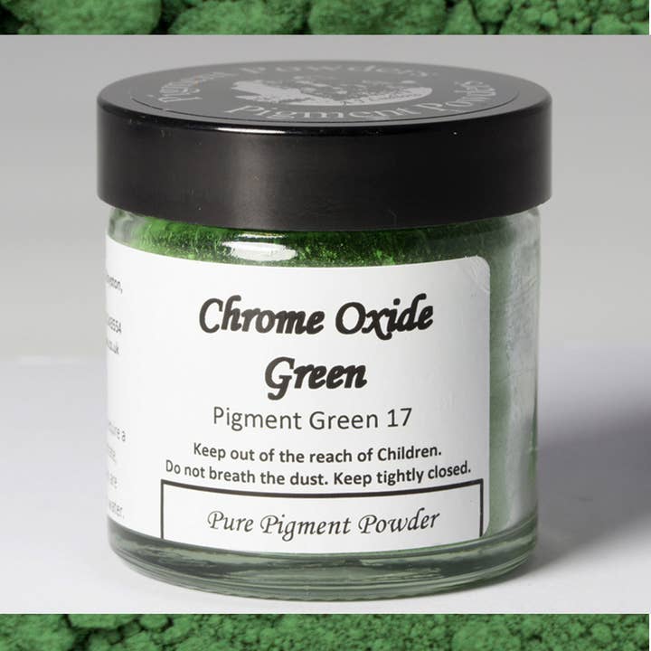 Chrome Oxide Green Pure Pigment Powder (60ml) for wholesale by A J Ludlow