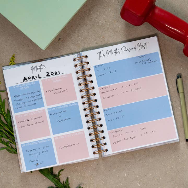 GirlGottaChange - Wholesale Planner - Live Your Best Life' 6-Month Undated Fitness Planner3