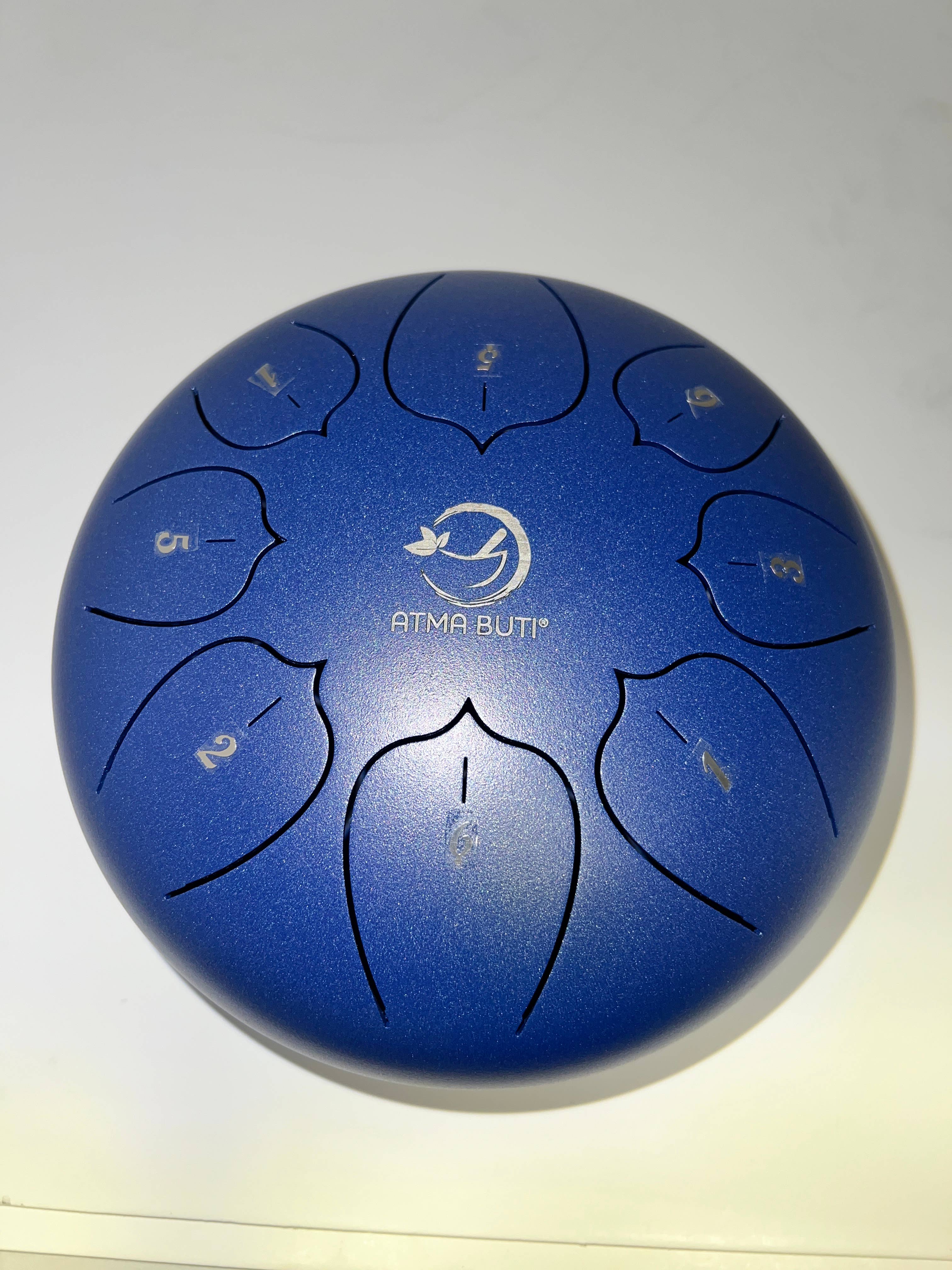 Now N Zen - Wholesale Musical Instrument - 8 Inch Atma Buti Happy Drum with Multi Notes-Indigo Blue