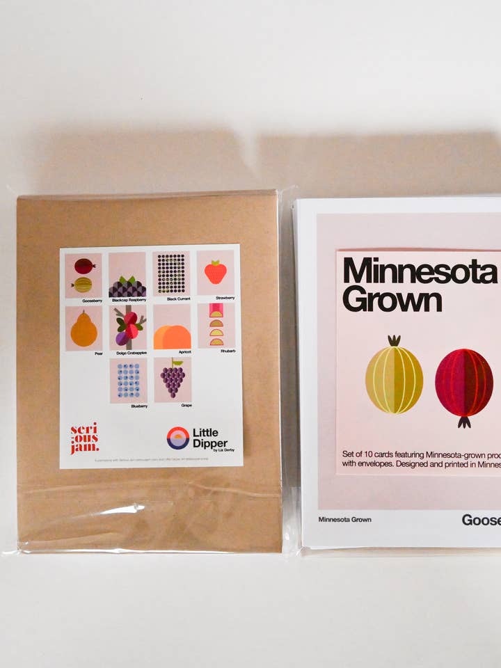 Set da 10 biglietti Minnesota Grown con buste abbinate per la vendita all'ingrosso da parte di Little Dipper Art