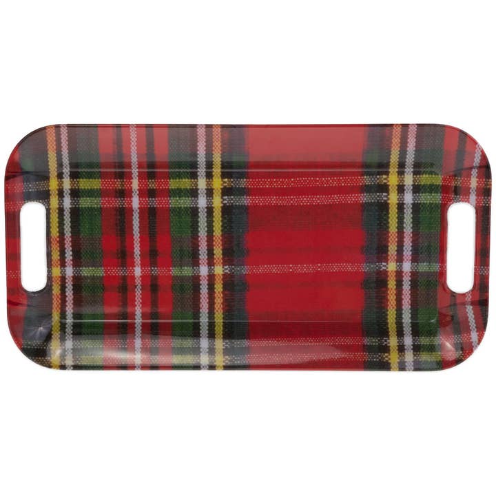 Melamine Tray Classic Check Christmas for wholesale by Boston International