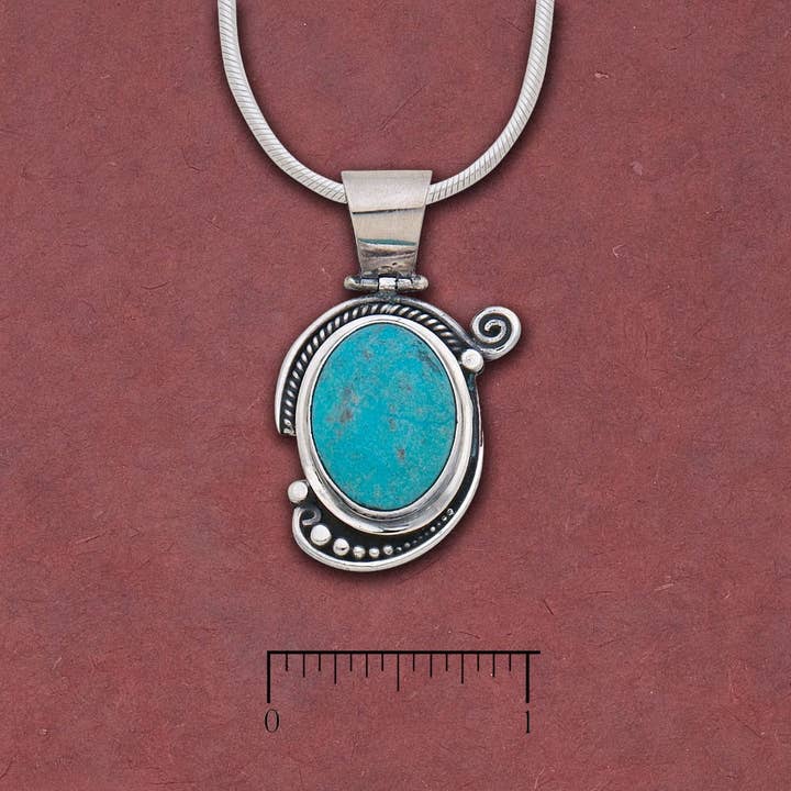 Oval Turquoise Pendant for wholesale by Tidepool