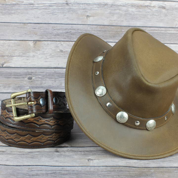 Leather Impressions Inc – wholesale Cowboy hat – Unisex – Buffalo Nickle Cowboy Hat #HT10413