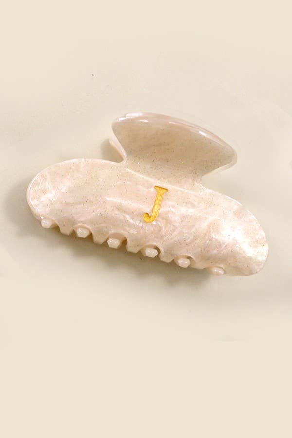 JOSSLYN by wall to wall - Wholesale Hair Clip - Women's - PERSONALIZED INITIAL MONOGRAM HAIR CLAW CLIPS | 40H8155