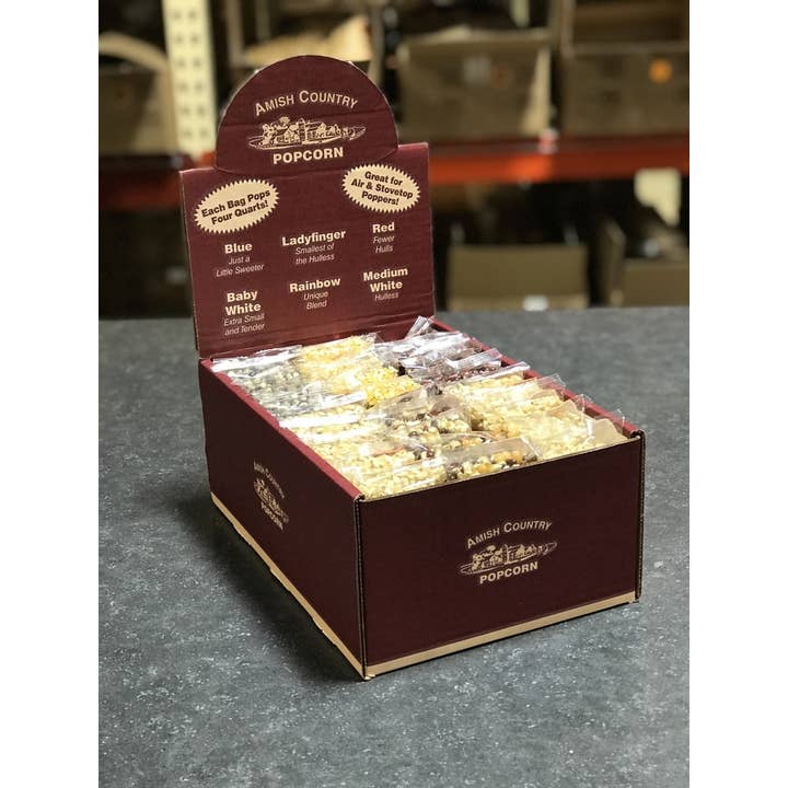 Amish Country Popcorn - Wholesale Retailer Sample - Food & Drink - 30ct/4oz Popcorn Sampler