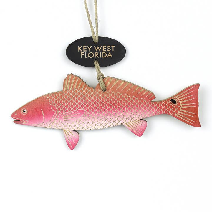 Red Drum / Redfish Ornament With Optional Custom Tag for wholesale by Dinosaurnaments
