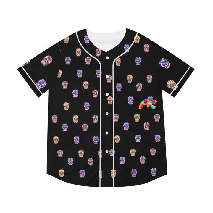 Camiseta de béisbol Sugar Skull para hombre para venta al por mayor de Prism Raves