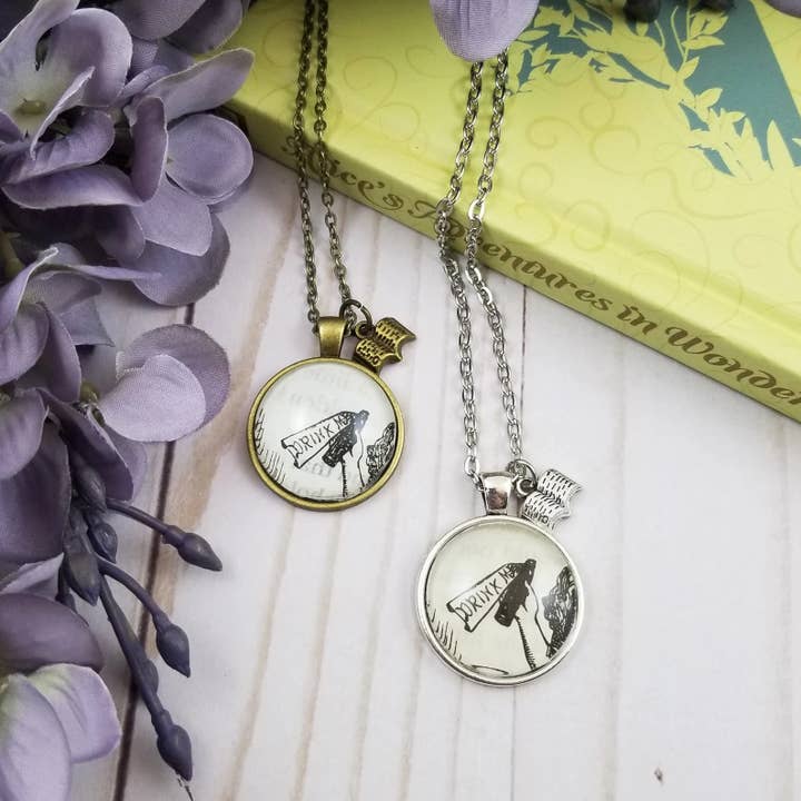 Book Illustration Pendants for wholesale by Erin Casey Crafts