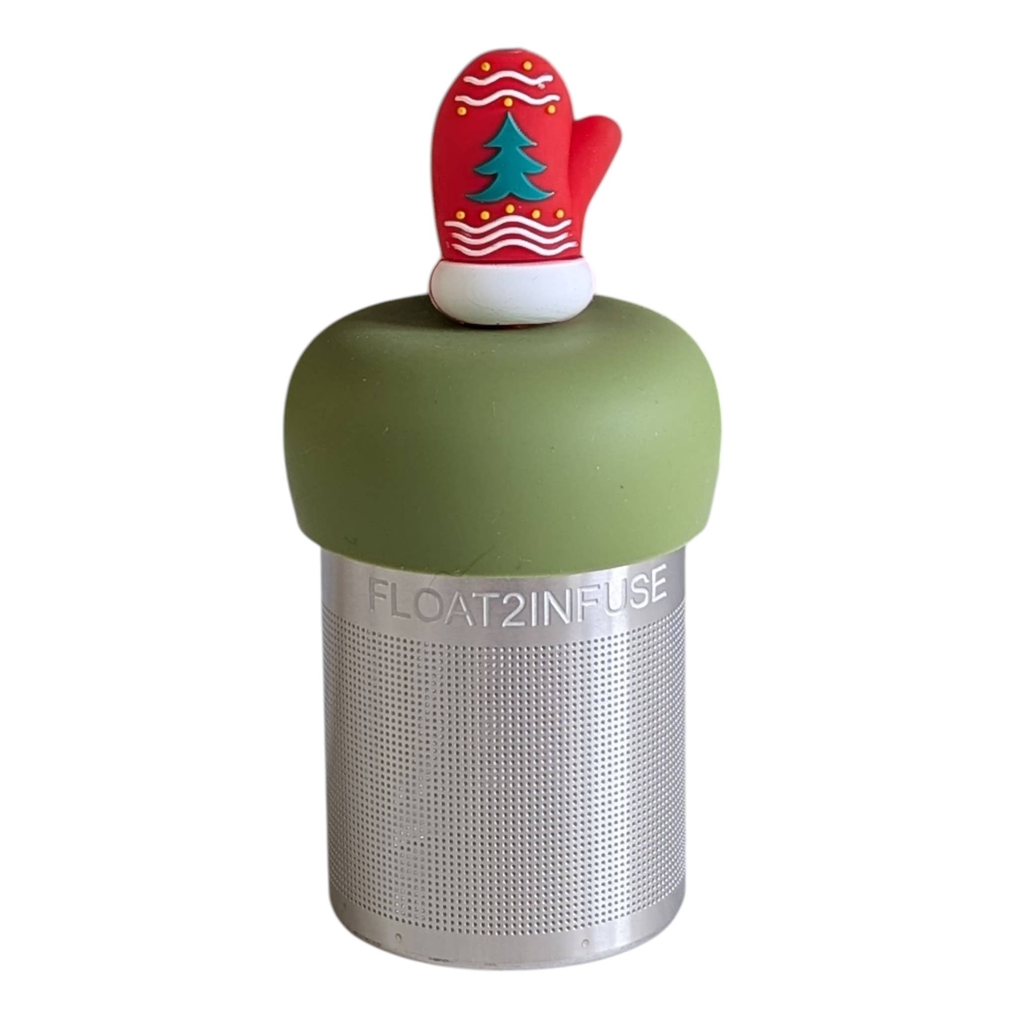 Float2infuse Tea Infuser - Wholesale Tea Strainer/Infuser - Christmas Tree Mitten | Floating Tea Steeper | Green Base0