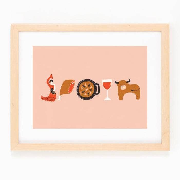 Spain Print for wholesale by Black Lamb Studio