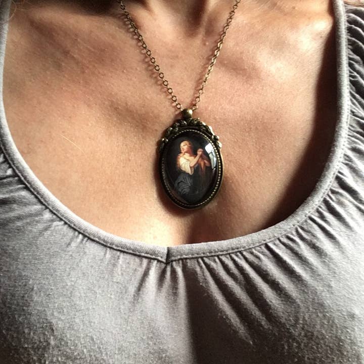 Elysium Pendants – Colar pingente/pendente por atacado – Pingente Maria Madalena - FRETE GRÁTIS3