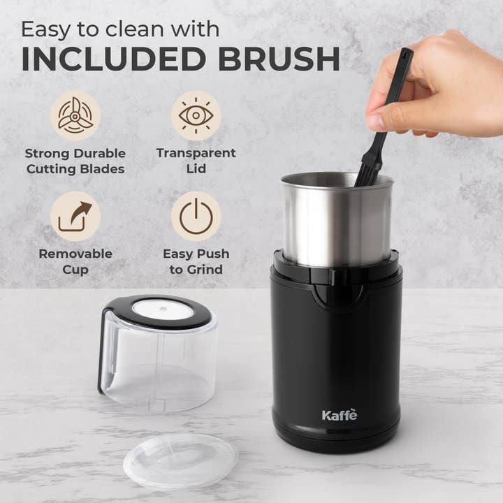 Kaffe - Wholesale Coffee Grinder - Kaffe Electric Blade Coffee Grinder w/ Removable Cup (4.5oz)