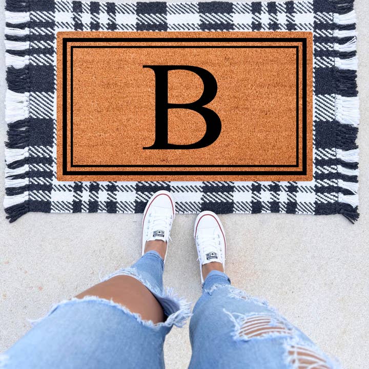 Monogram Last Name Doormat for wholesale by The Simply Rustic Barn LLC