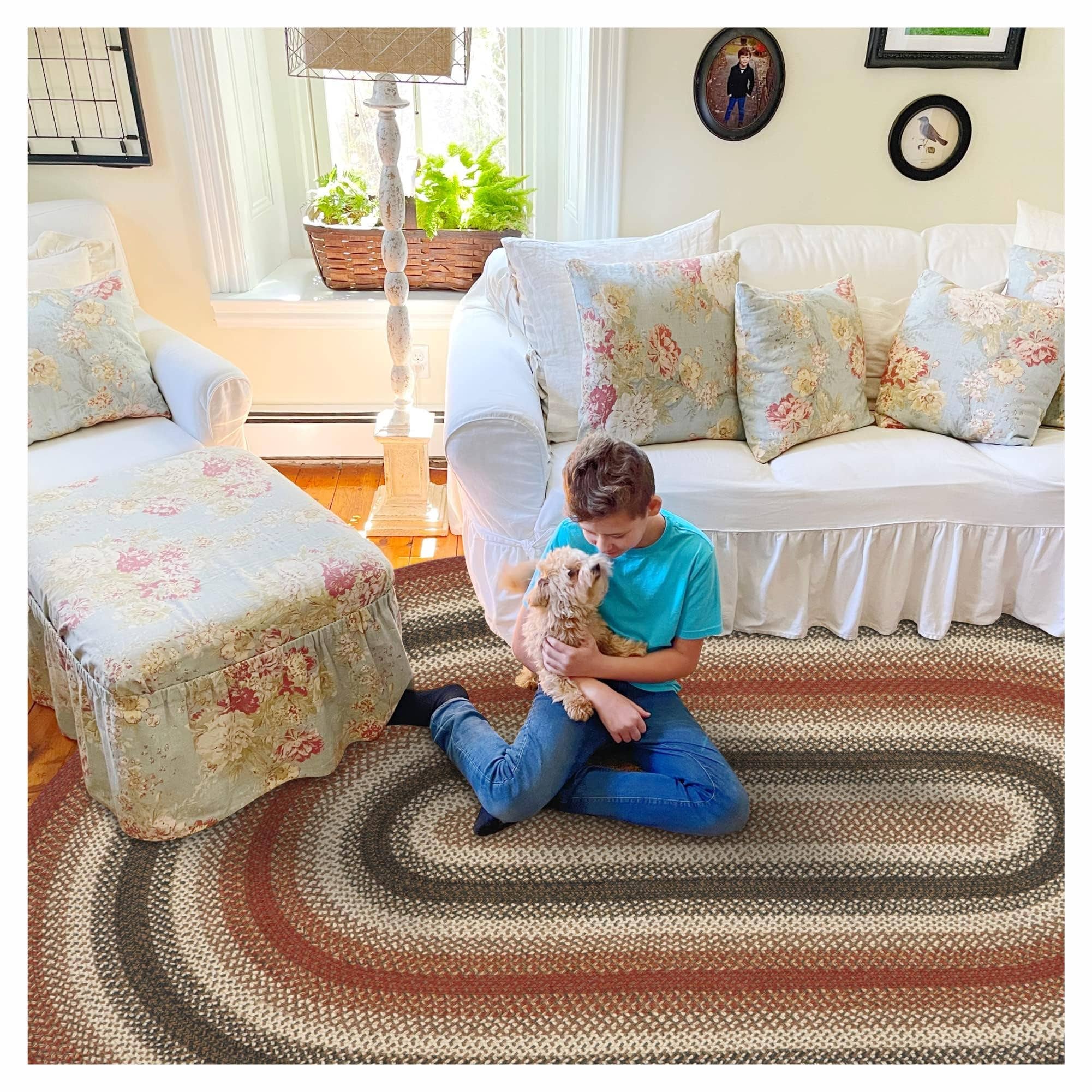 Homespice Decor – wholesale Matta – Chester Röd Jute Flätad Matta, Vändbar & Icke Fällande7