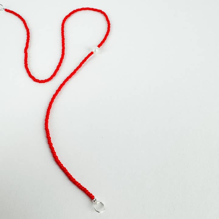 Millhouse Collection - Wholesale Beaded/Pearl Necklace - The Khadi Necklace - Red